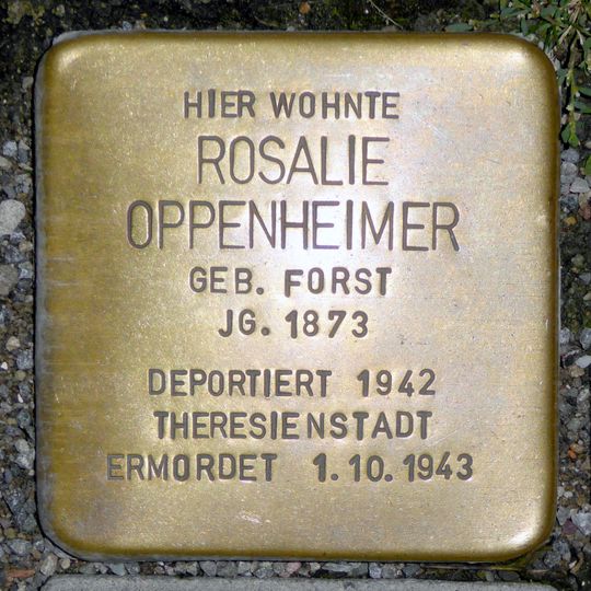 Stolperstein en memoria de Rosalie Oppenheimer