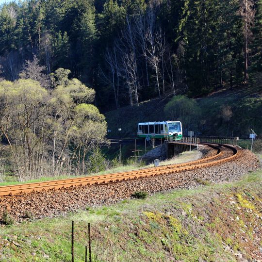 Železniční most přes Teplou severně od Dolnohamerského tunelu IV
