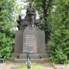 Památník a společný hrob obětí na dole Koh-i-noor I z roku 1946