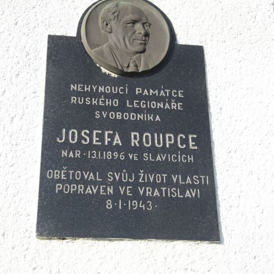 Pamětní deska Josefa Roupce