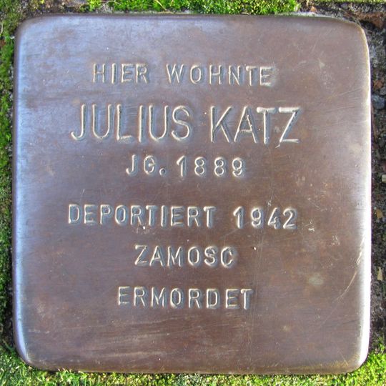 Stolperstein dedicated to Julius Katz