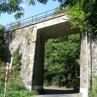Railway bridge over road II/201 in Křivoklát