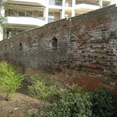 Old city wall Venlo behind Dominicanenklooster
