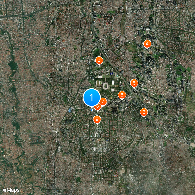 Bina Nusantara University Map