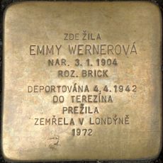 Stolperstein dedicated to Emmy Wernerová