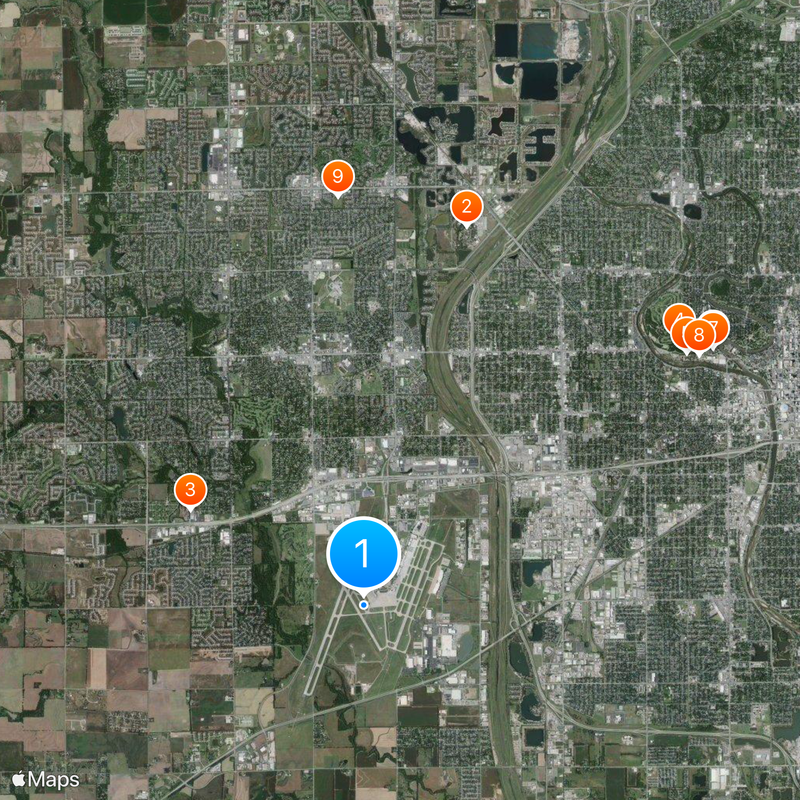 Wichita Dwight D. Eisenhower National Airport Map