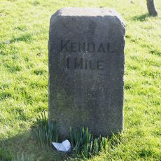 Milestone, Windermere Road, at top of hill out of Kendall, by Airey's Folly