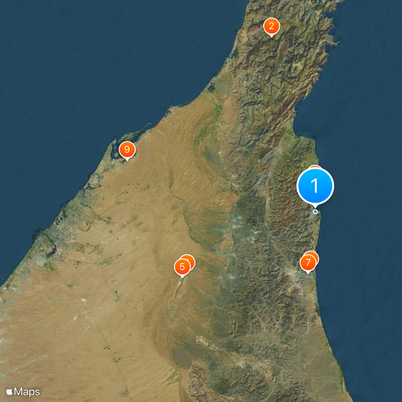 Khor Fakkan Map