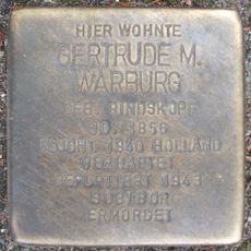 Stolperstein dedicated to Gertrude Margaretha Warburg