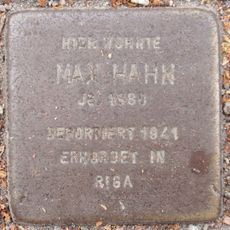 Stolperstein dedicated to Max Hahn