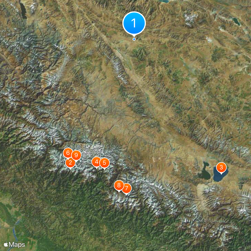 Prefettura di Ngari Mappa