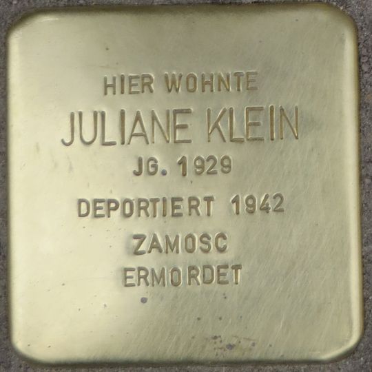 Stolperstein en memoria de Juliane Klein