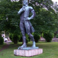 Statue of Wolfgang Amadeus Mozart in Teplice