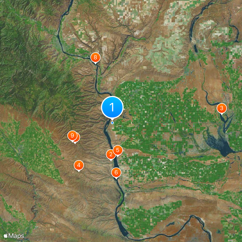 The Gorge Amphitheatre Map