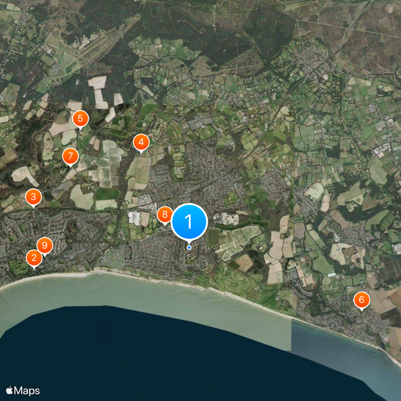 Barton on Sea Map