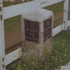 Milestone, 30 yds E of Will Adams Memorial