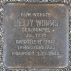 Stolperstein dedicated to Betty Worms