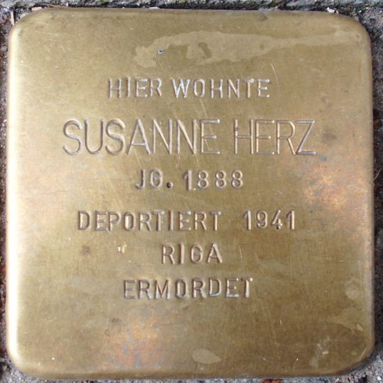 Stolperstein en memoria de Susanne Herz