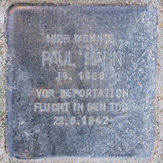 Stolperstein em memória de Paul Hahn