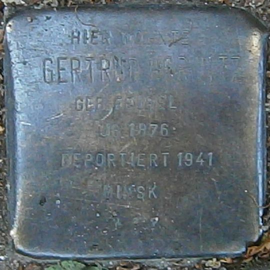 Stolperstein dedicated to Gertrud Horwitz