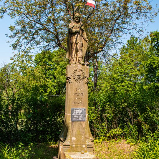 Socha svatého Václava v Nádražní ulici v Železnici