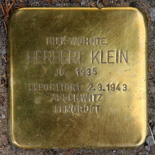 Stolperstein dedicated to Herbert Klein