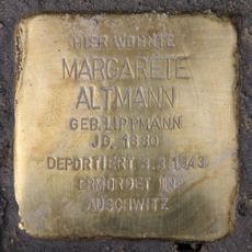 Stolperstein à la mémoire de Margarete Altmann