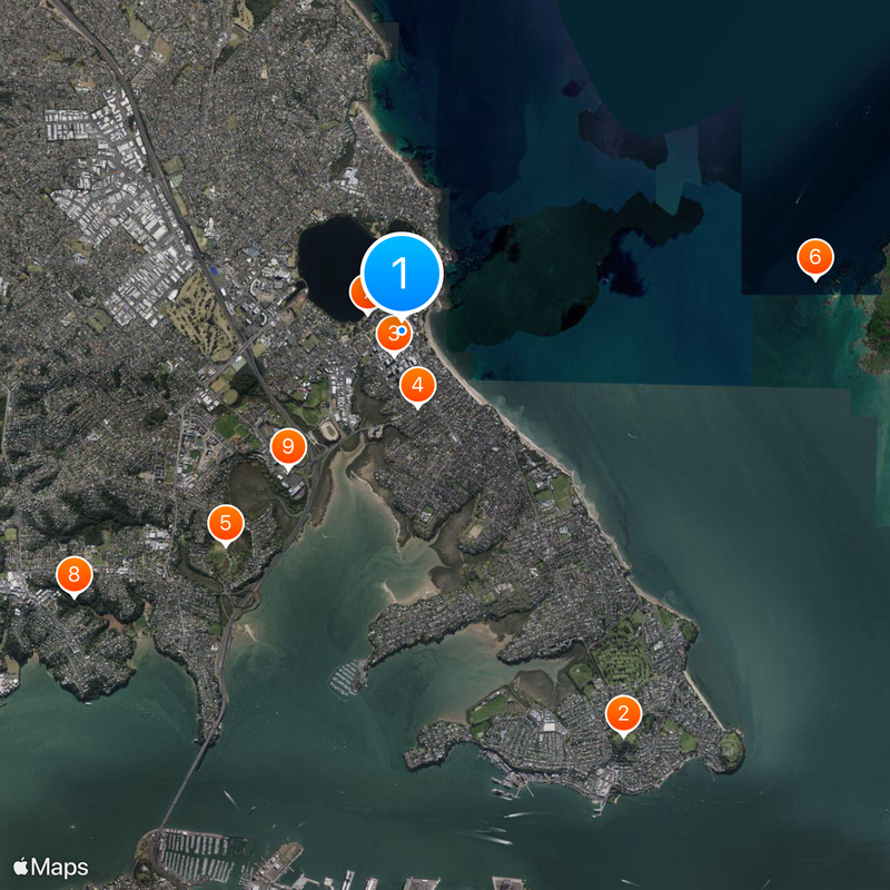Takapuna Map