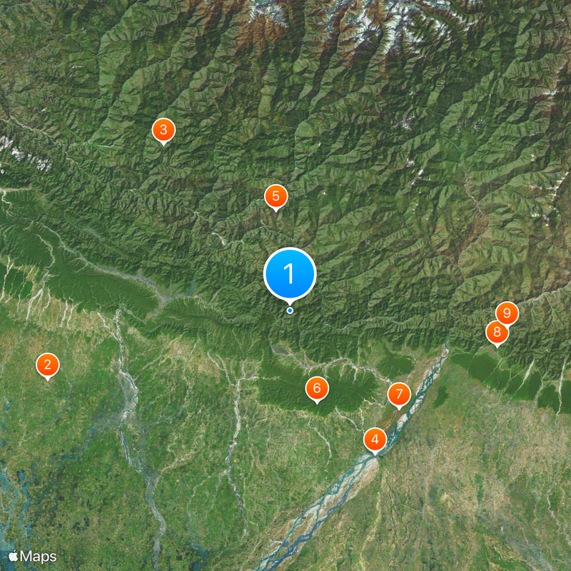 Udayapur Mapa