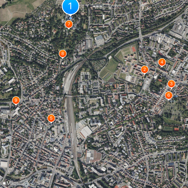 Festspielhaus w Bayreuth Mapa