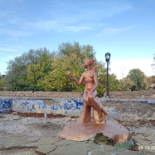 Дівчина на камені