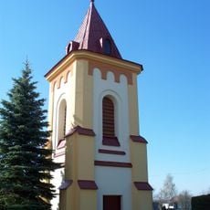 Belfry of the Assumption church in Waniewo