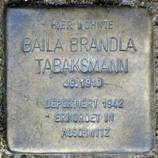 Stolperstein dedicated to Baila Brandla Tabaksmann