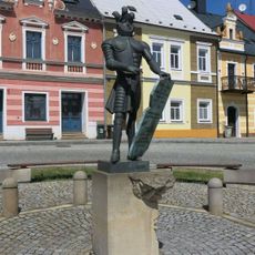 Pomník sochařům Brokoffům na náměstí v Klášterci nad Ohří