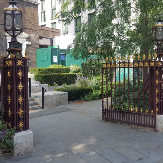 Iron Gateway To Yard Of Church Of St Botolph