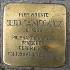 Stolperstein en memoria de Gerd Dawidowicz