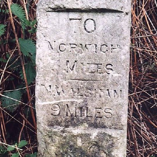 Milestone, Halfway between drive to Hill House and road materials store