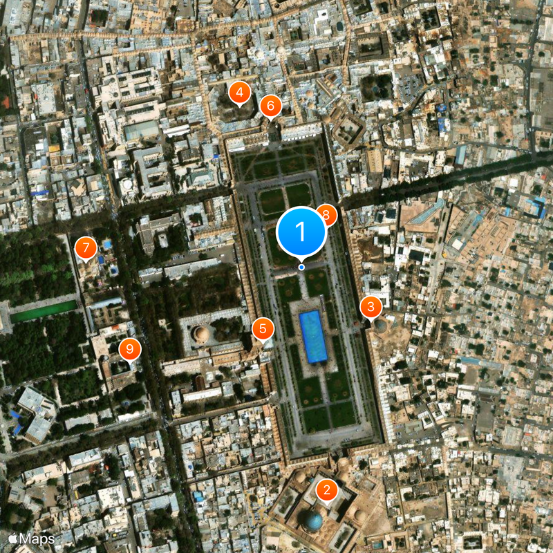 Place Naghsh-e Jahan Carte