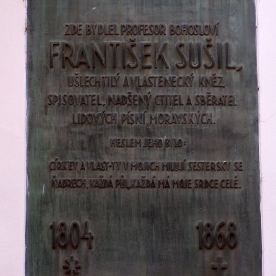 Plaque of František Sušil