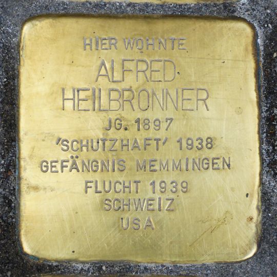 Stolperstein en memoria de Alfred Heilbronner