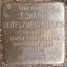 Stolperstein à la mémoire d’Edward Deitelzweig-Senior