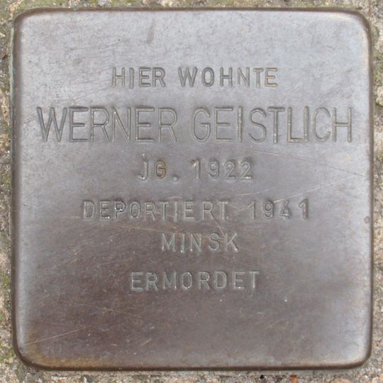 Stolperstein en memoria de Werner Geistlich