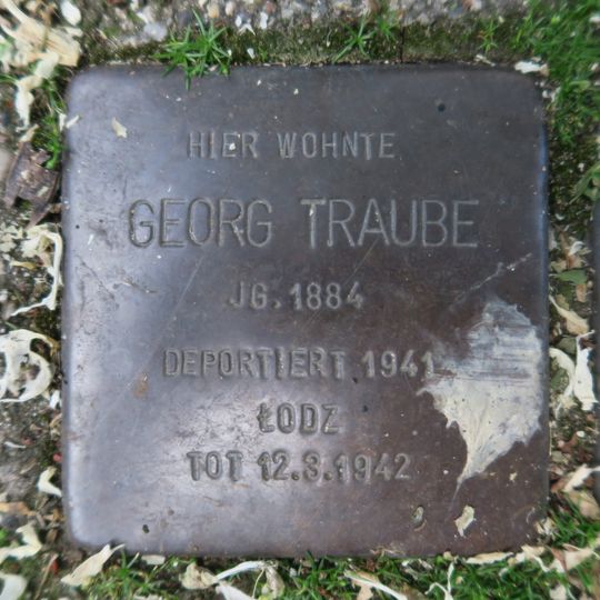 Stolperstein dedicated to Georg Traube