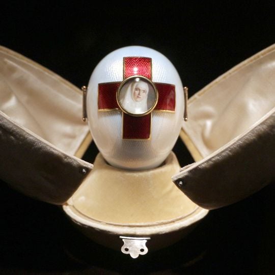 Red Cross Triptych Egg