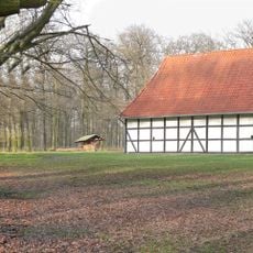 Feeding barn in the animal park Hannover