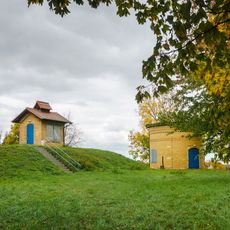 Verteilerturm und Messbehälter der wasserwirtschaftlichen Abgabestation Fuchshain