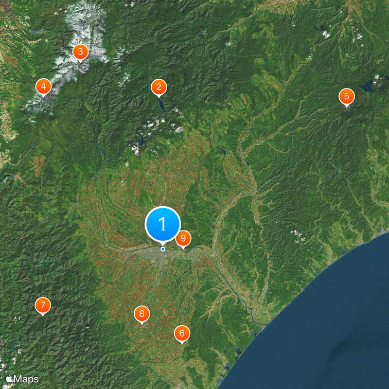 Sottoprefettura di Tokachi Mappa