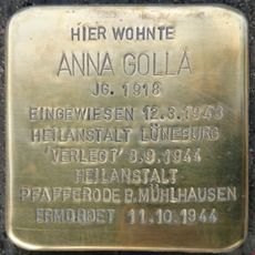 Stolperstein dedicated to Anna Golla