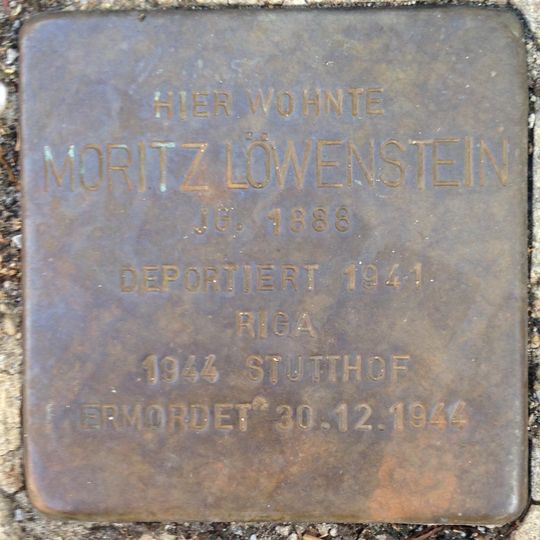 Stolperstein en memoria de Moritz Löwenstein