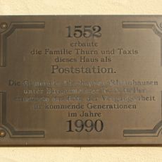 Plakette zur Renovierung 1990